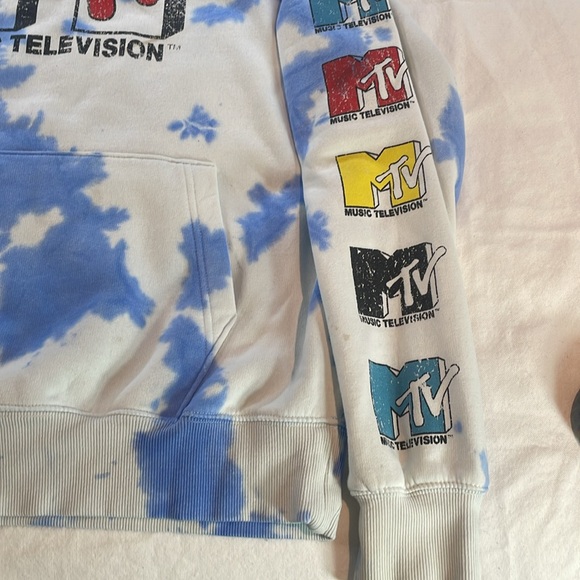 MTV Men’s Tie-dye Hoodie Music Television Size Medium - Picture 3 of 10